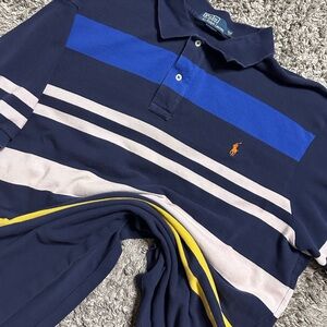 Polo by Ralph Lauren Blue and White Striped Polo Shirt